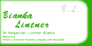 bianka lintner business card